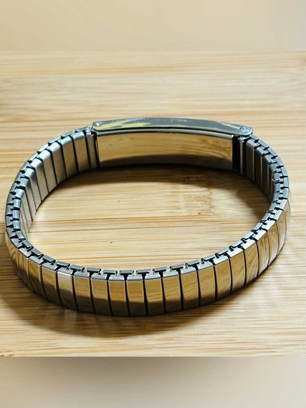 Medical ID Alert Bracelet - Silver Diabetes Band with Red Emblem